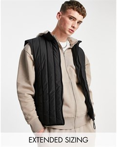 Черный легкий дутый жилет Asos design