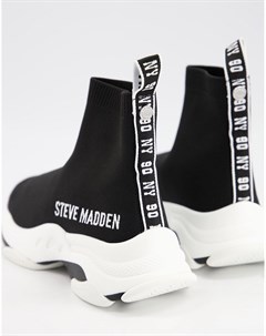 Черные кроссовки носки Master Steve madden