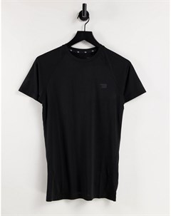 Облегающая спортивная футболка черного цвета Threadbare Active Threadbare fitness