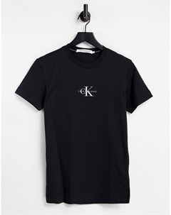Черная футболка с логотипом New Iconic Essential Calvin klein jeans