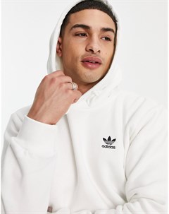 Худи белого цвета с маленьким логотипом essentials Adidas originals