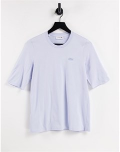 Розовая футболка в стиле oversized с логотипом Lacoste