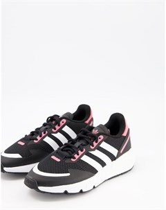 Черные кроссовки с розовыми вставками ZX 1K Boost Adidas originals