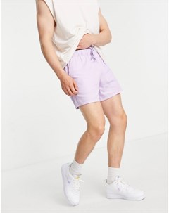 Фиолетовые шорты узкого кроя из материала с добавлением льна Asos design