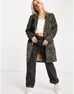 Пальто с леопардовым принтом Vila