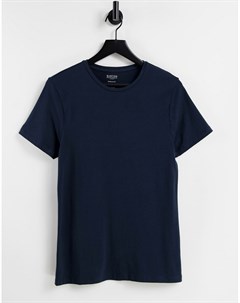 Темно синяя облегающая футболка с короткими рукавами Burton Burton menswear