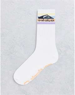 Белые носки с полосками пастельных оттенков Quiksilver
