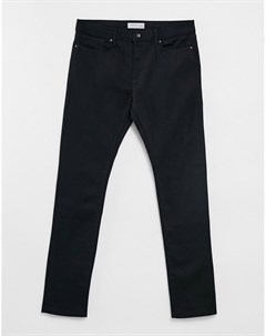 Эластичные узкие джинсы из органического хлопка черного цвета Topman