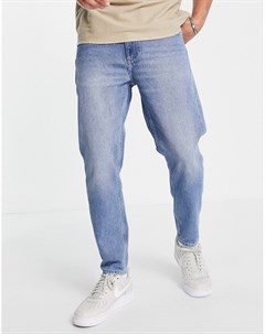 Классические жесткие джинсы из смесового органического хлопка винтажного выбеленного цвета Asos design