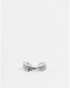 Серебристое кольцо в форме крыла DesignB Designb london