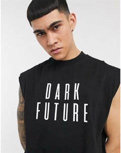 Oversized майка с логотипом ASOS Dark Future Asos design