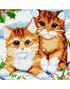 Алмазная мозаика Рыжие котята Белоснежка