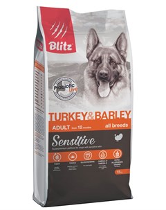 Сухой корм для собак Adult Turkey Barley 15 кг Blitz