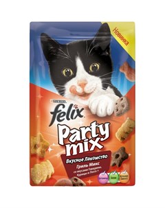 Party Mix лакомство для кошек гриль микс говядина курица лосось 20 г Felix