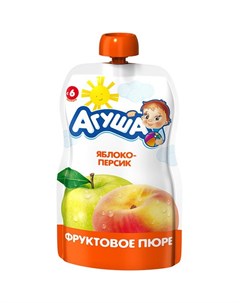 Пюре фруктовое Яблоко Персик 90 г Агуша
