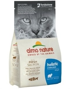Сухой корм Functional Adult Sterilised Salmon and Rice с Лососем и Рисом для кастрированных кошек 40 Almo nature