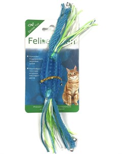 Игрушка Feline Clean Dental Конфетка прорезыватель с лентами резина для кошек 9 х 20 см Aromadog