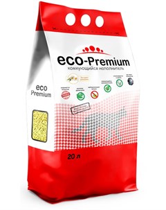 Наполнитель Eco Premium Ромашка древесный комкующийся с ароматом ромашки для кошек 20 л 7 6 кг Eco-premium
