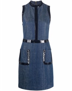Джинсовое платье с контрастной отделкой Boutique moschino
