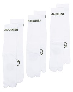 Комплект из трех пар носков с логотипом Maharishi