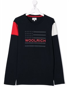 Топ с длинными рукавами и логотипом Woolrich kids