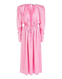 Розовое платье миди из шелка Magda butrym