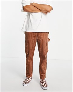 Свободные вельветовые брюки коричневого цвета Asos design