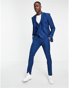 Ярко синие зауженные брюки New look