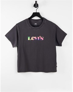 Черная футболка с принтом в университетском стиле Levi's®