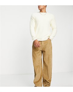 Светло бежевые вельветовые джинсы свободного кроя в стиле 90 х Inspired Reclaimed vintage