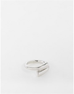 Серебристое массивное кольцо с минималистичным дизайном Designb london