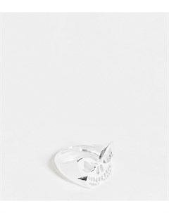 Кольцо из стерлингового серебра в виде черепа или бабочки Asos design