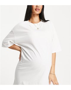 Однотонная белая oversized футболка Topshop maternity