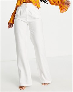 Широкие классические брюки белого цвета x Naomi Genes In the style