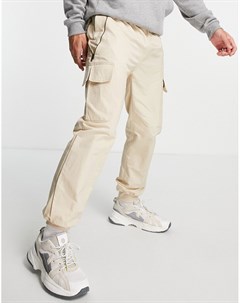 Бежевые брюки карго Sixth june