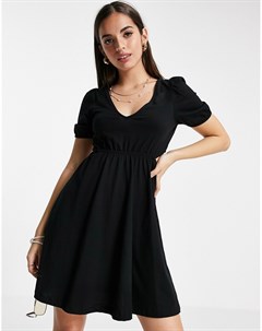 Черное платье мини с вырезом на спине Asos design