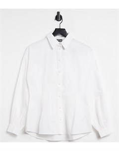 Белая рубашка из хлопкового поплина с объемными рукавами Inspired Reclaimed vintage