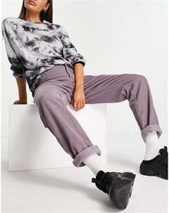 Сиреневые свободные джинсы в винтажном стиле с завышенной талией из вельвета Asos design