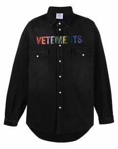 Джинсовая рубашка с логотипом Vetements