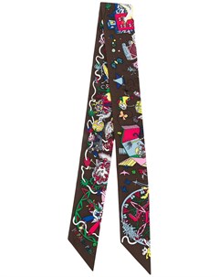 Шелковый платок 2010 го года с графичным принтом Hermès