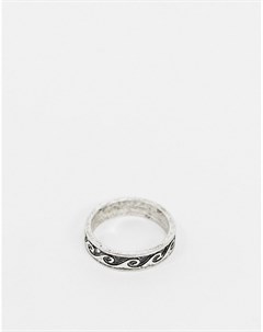 Серебристое волнообразное кольцо в стиле 90 х Asos design