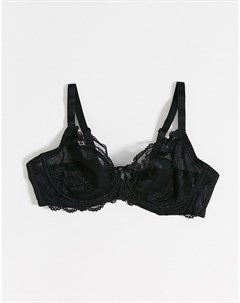 Черный кружевной бюстгальтер на косточках с глубоким вырезом Ivory Rose Ivory rose lingerie