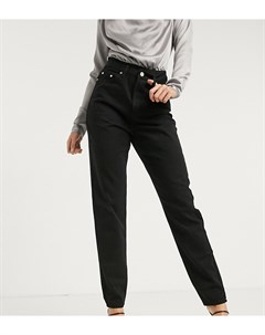 Черные джинсы в винтажном стиле из переработанного денима с завышенной талией Riot Missguided tall