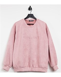 Розовый свитер с названием бренда Missguided