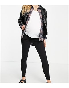 Черные джинсы со вставкой поверх животика Jamie Topshop maternity
