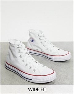 Белые высокие кеды для широкой стопы Chuck Taylor All Star Converse