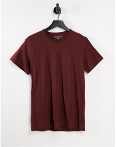 Темно коричневая футболка с круглым вырезом French connection