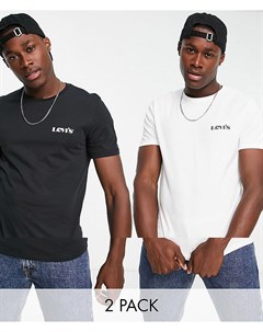 Набор из 2 футболок черного и белого цвета с винтажным логотипом эксклюзивно для ASOS Levi's®