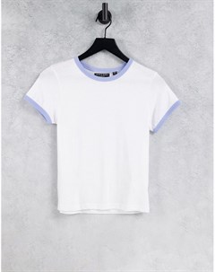 Белая футболка с контрастной отделкой Claudia Brave soul