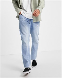 Светлые классические джинсы в винтажном стиле с потертостями Asos design